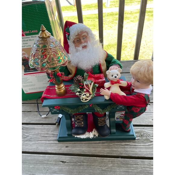 Holiday Creations 20" Animated Musical Lighted Santa Toy Workshop Motionette - Picture 16 of 16